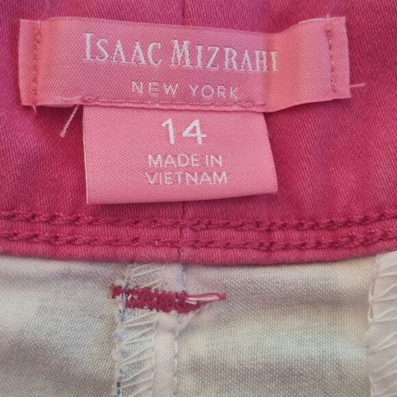 Isaac Mizrahi Tailored Short in Blue Ikat Print Women's size 14 - Picture 3 of 11